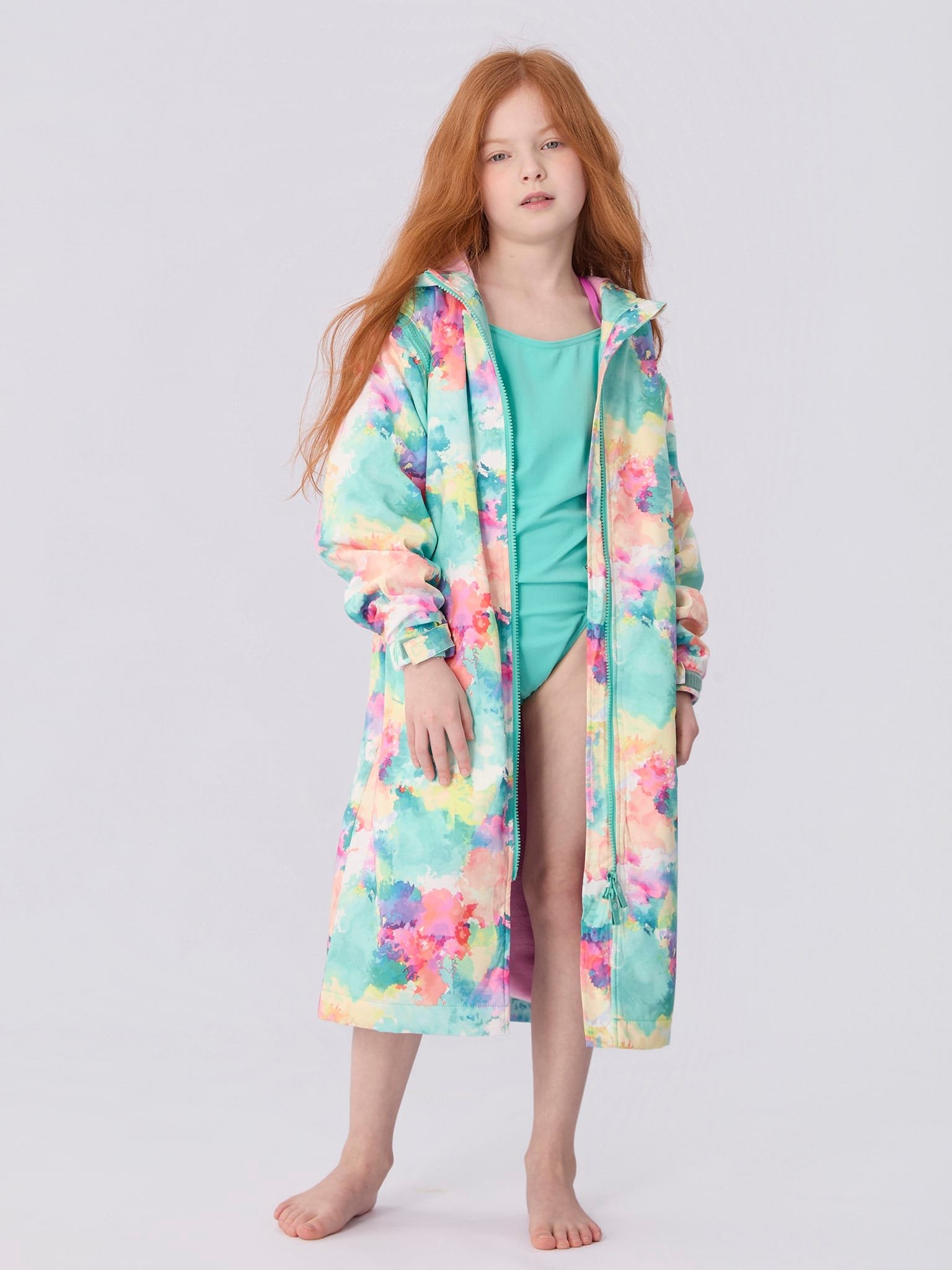 Swim Parka for Kids- Watercolor 2 swim parka for kids watercolour