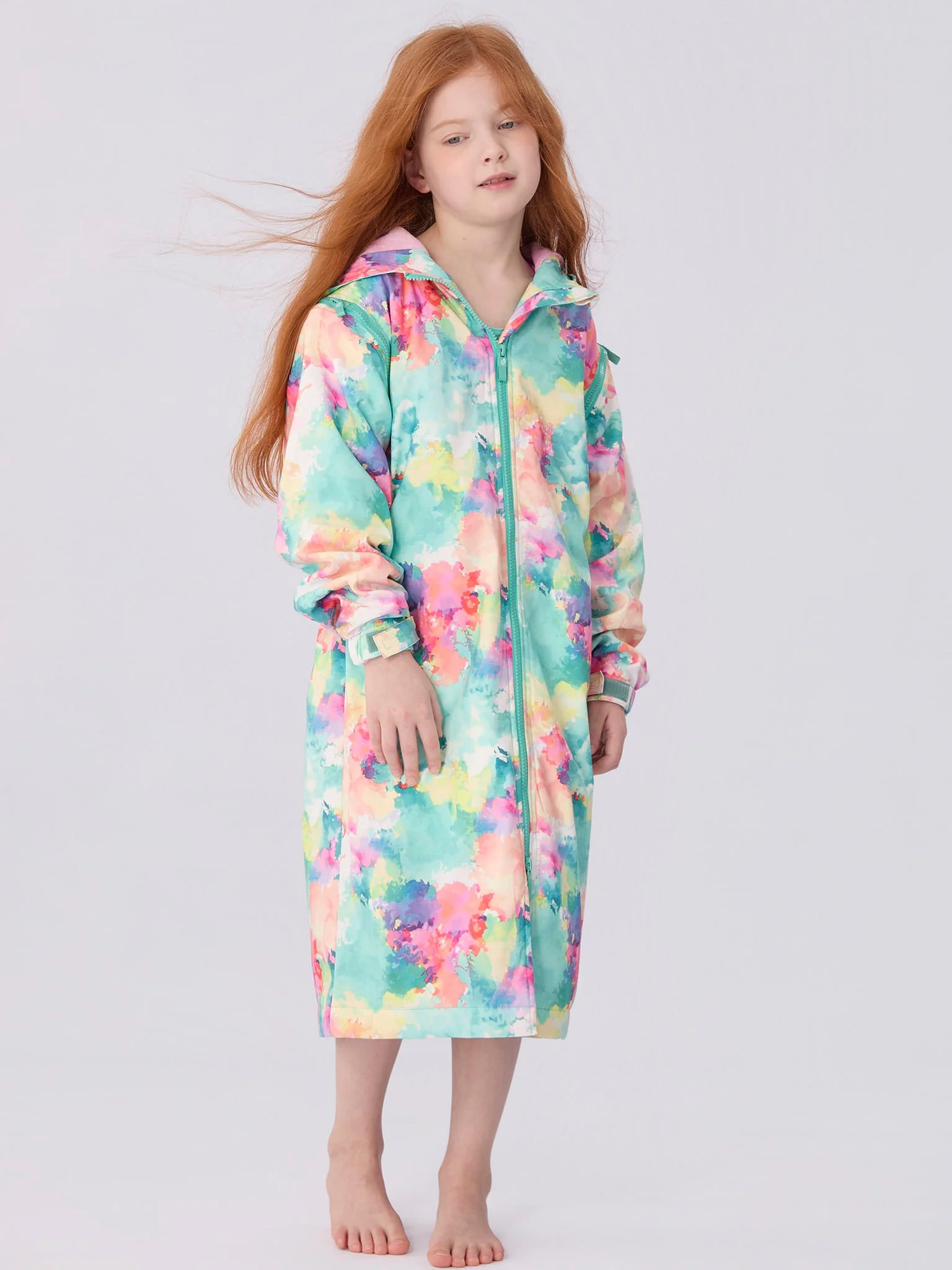 Swim Parka for Kids- Watercolor 4 swim parka for kids watercolour