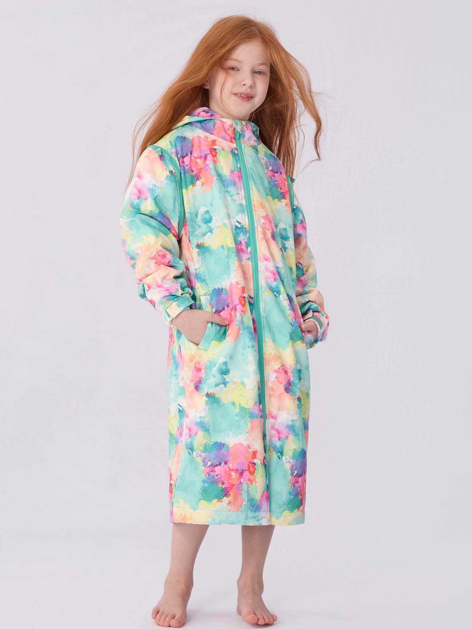 Swim Parka for Kids- Watercolor 6 swim parka for kids watercolour
