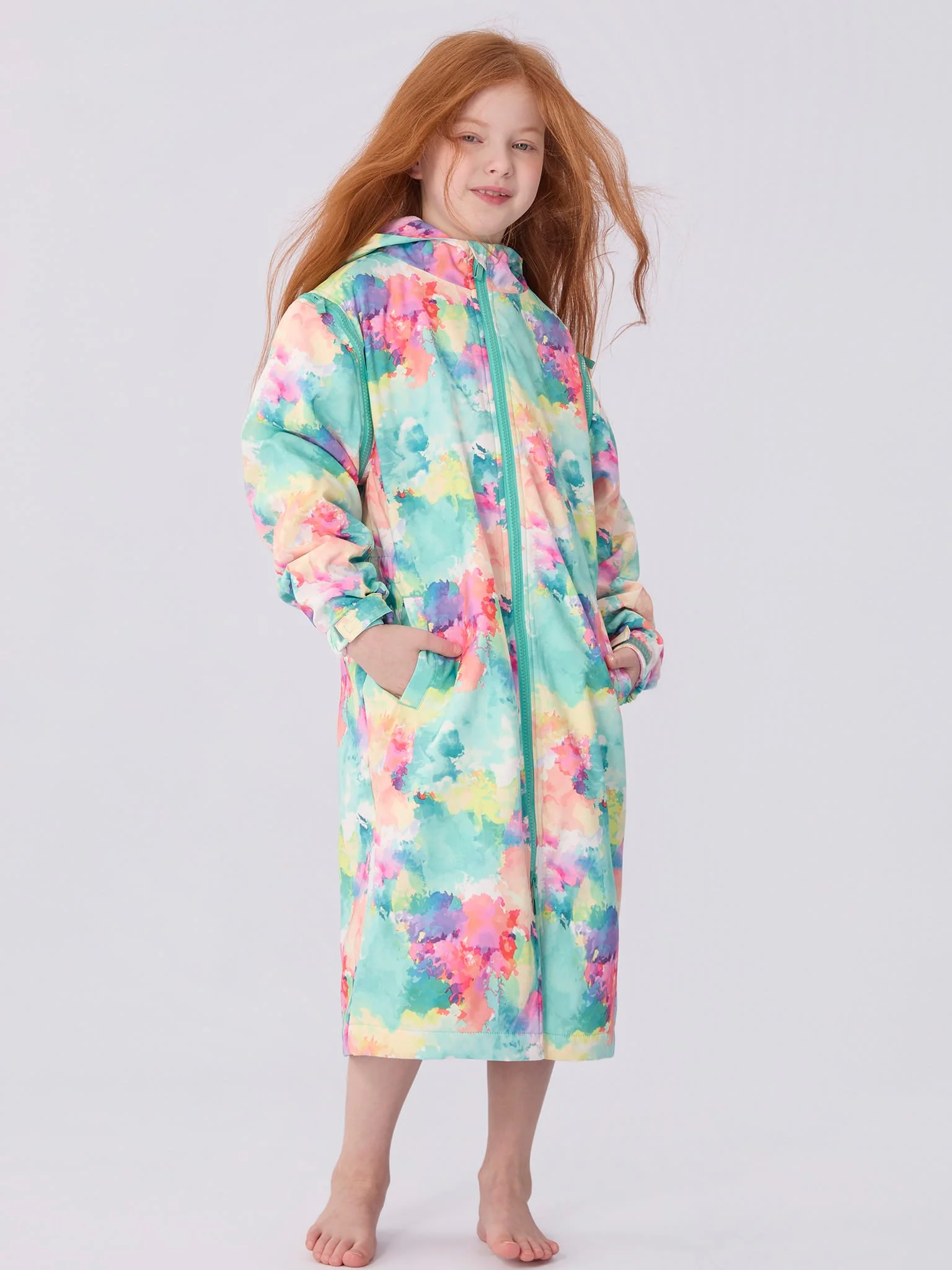 Swim Parka for Kids- Watercolor 5 swim parka for kids watercolour