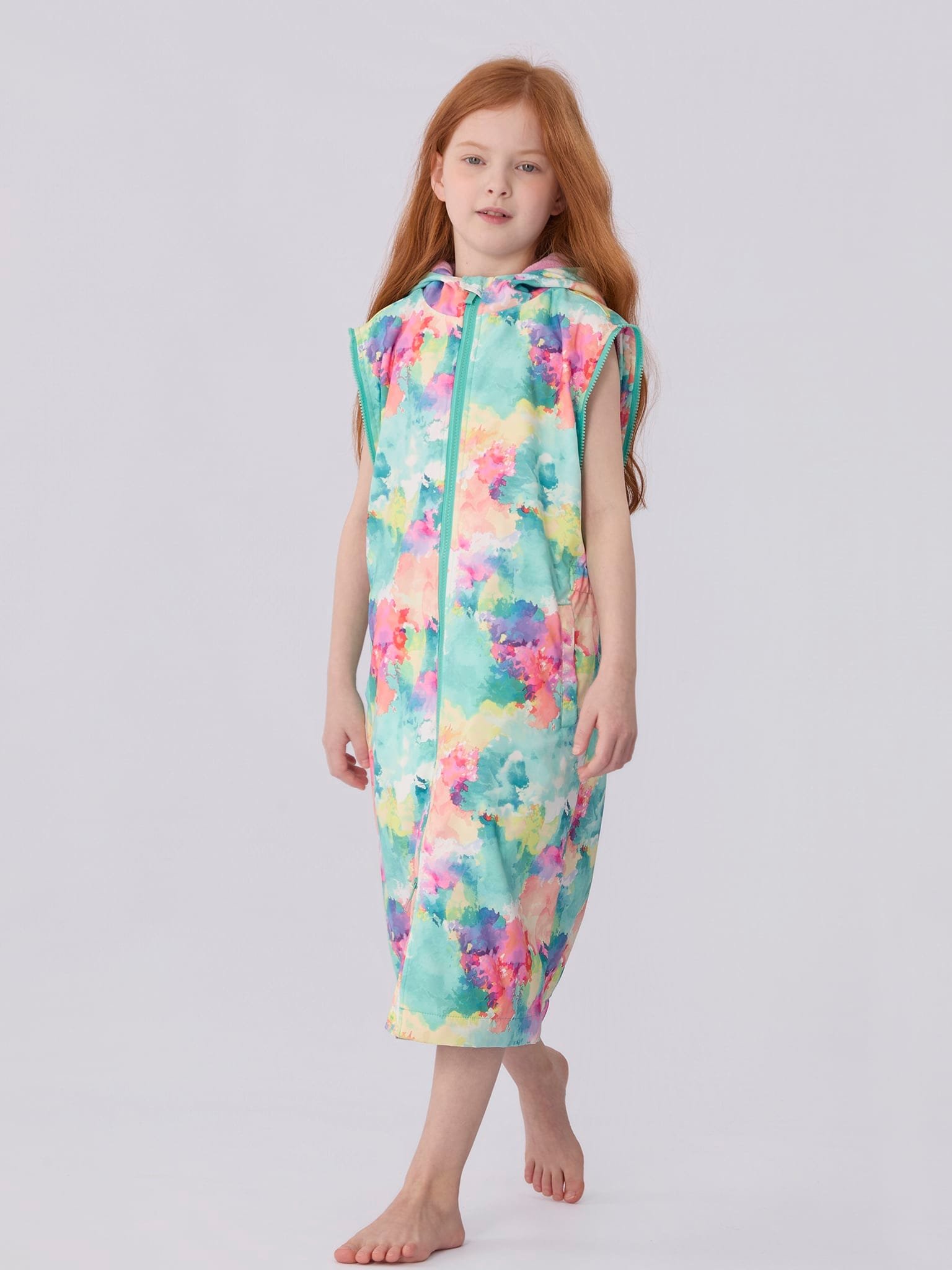 Swim Parka for Kids- Watercolor 7 swim parka for kids watercolour
