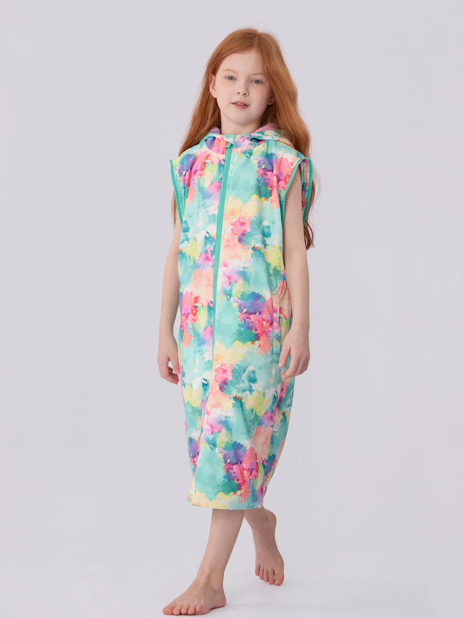 Swim Parka for Kids- Watercolor 6 swim parka for kids watercolour