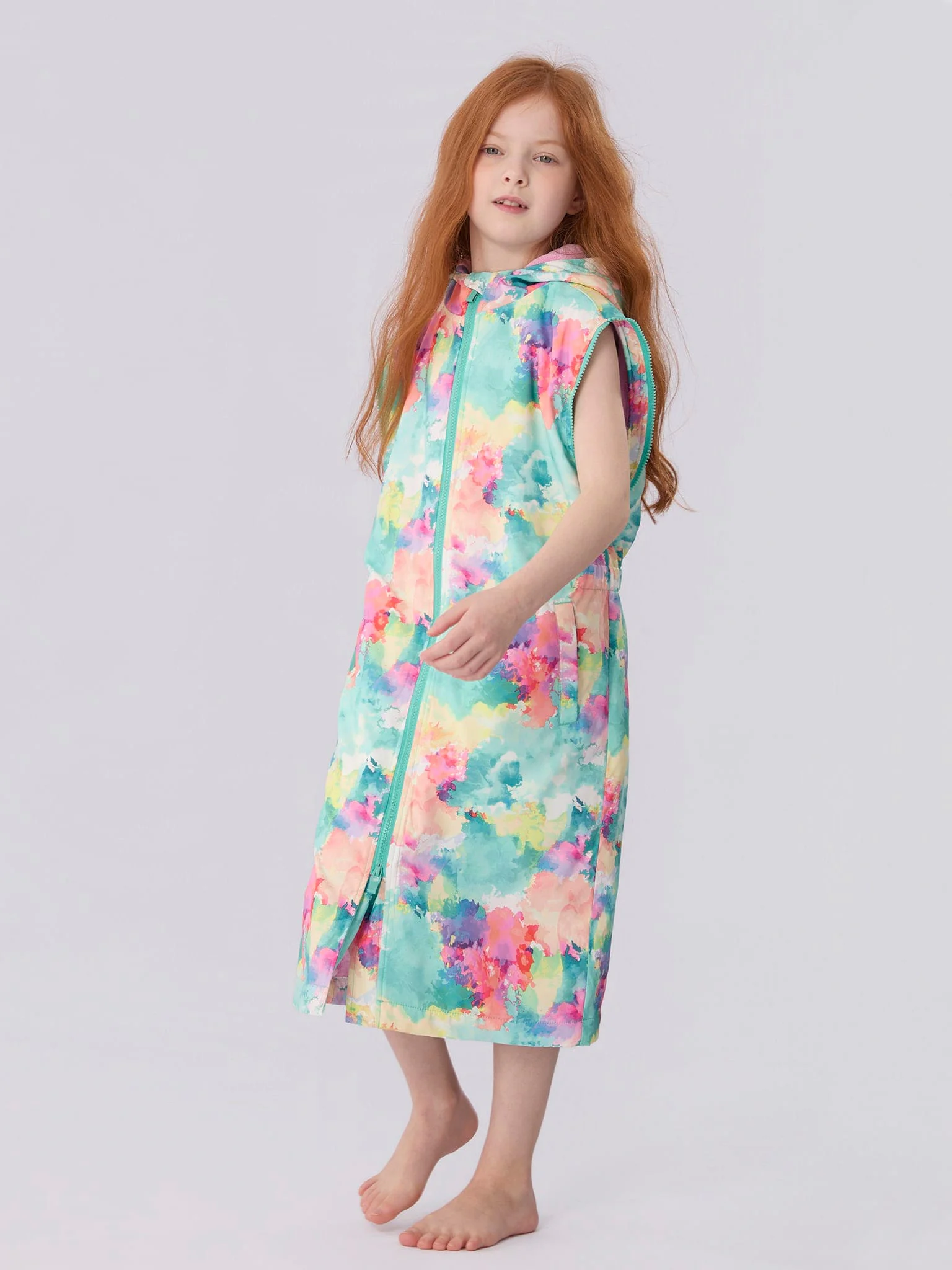 Swim Parka for Kids- Watercolor 7 swim parka for kids watercolour