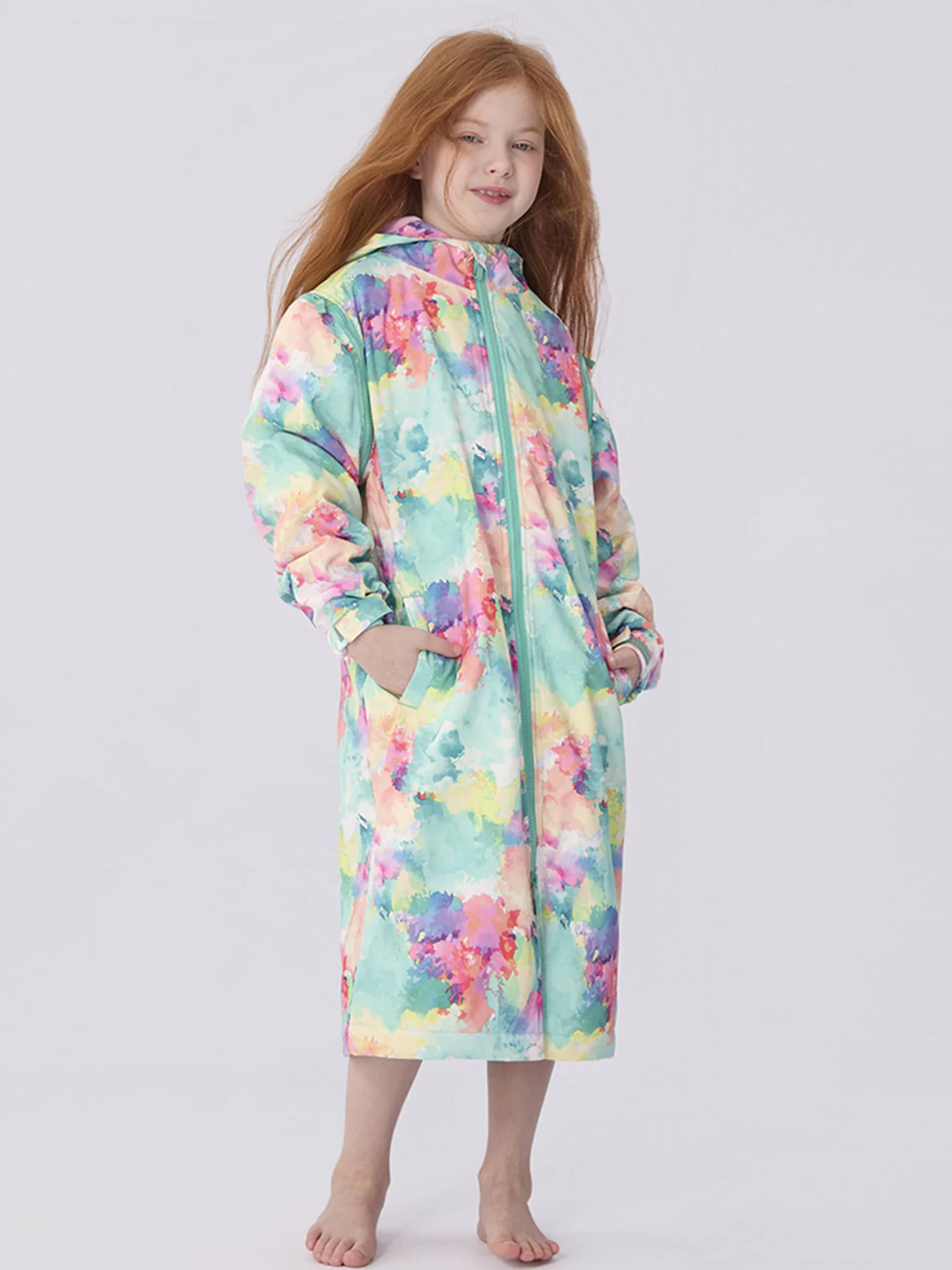 Swim Parka for Kids- Watercolor 8 swim parka for kids watercolor