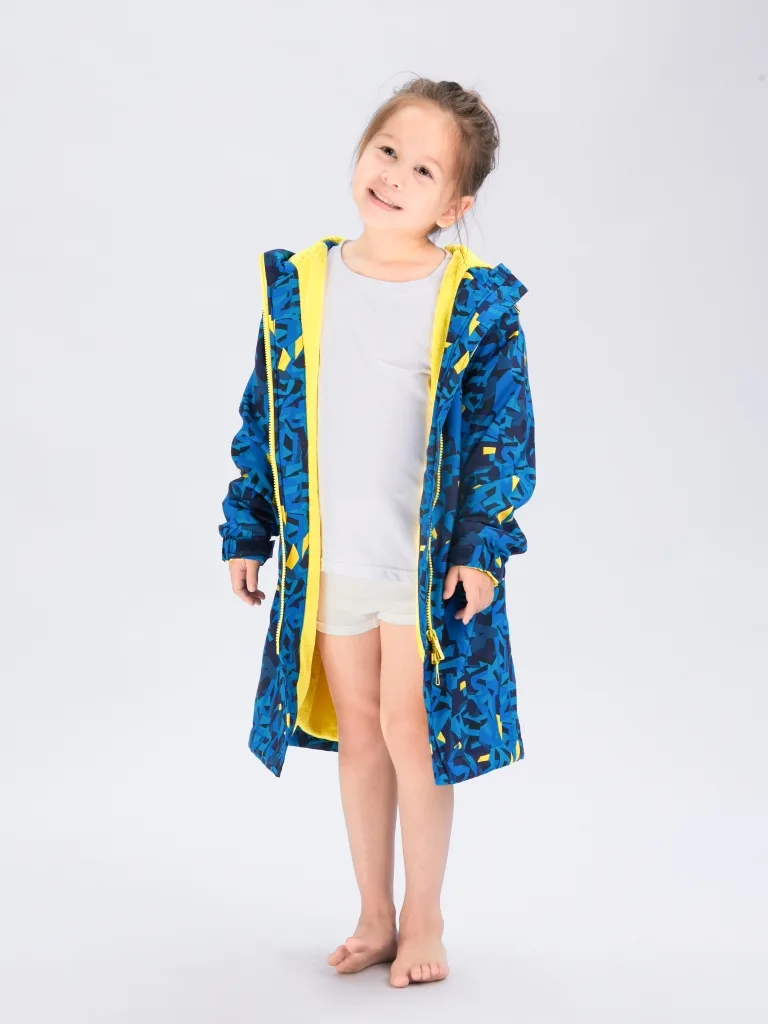 Swim Parka for Kids- Peacock Blue 4 SeaSnail swim parka for kids