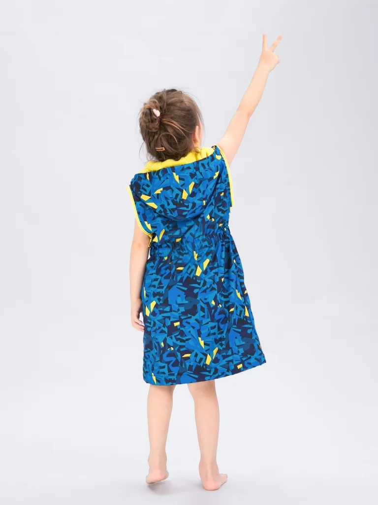 Swim Parka for Kids- Peacock Blue 5 SeaSnail swim parka for kids