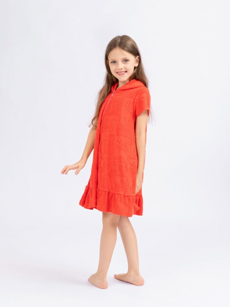 beachwear dress crab red