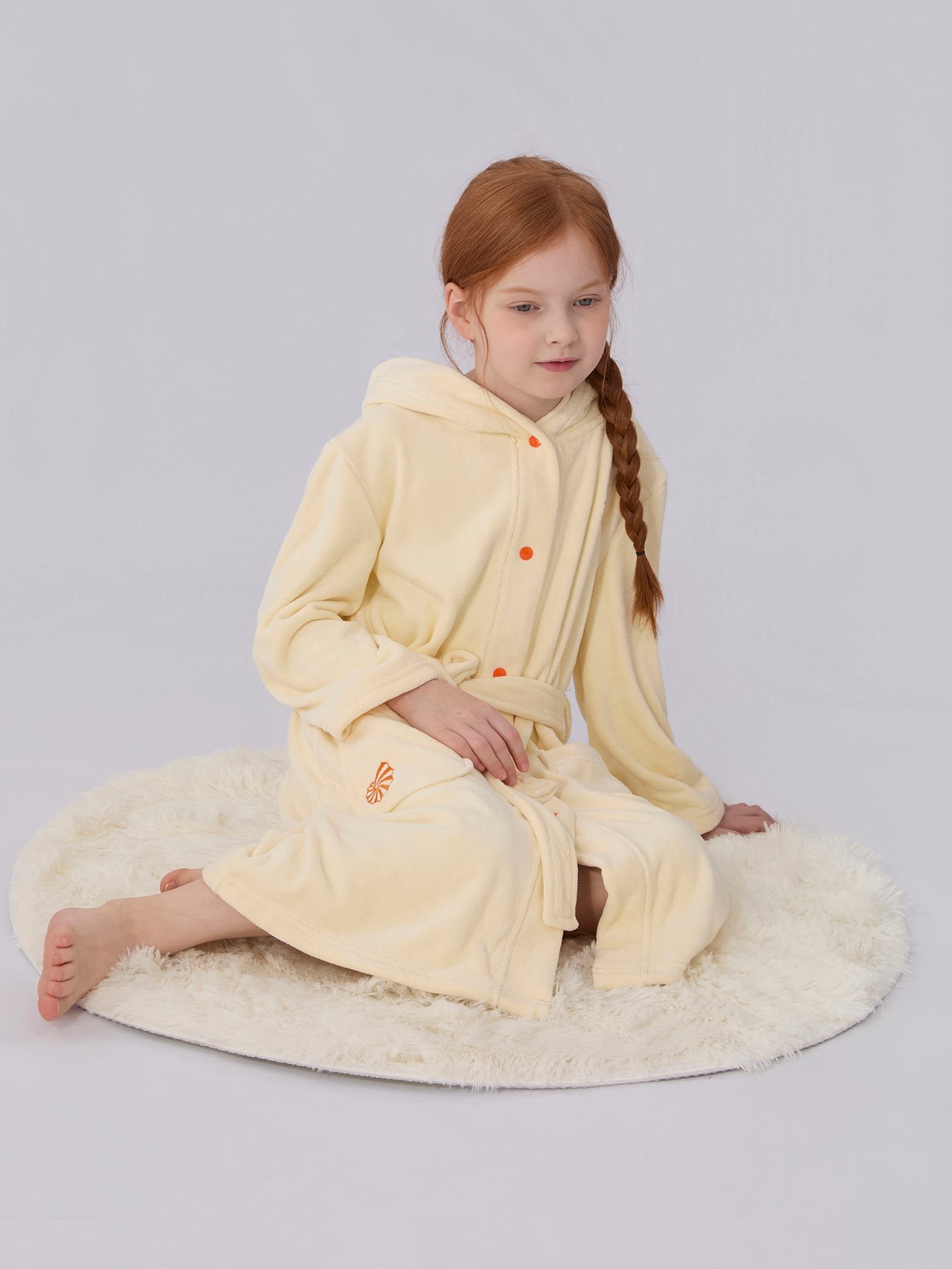 Bathrobe for kids-Ivory 8 Bathrobe for kids-Ivory - Image 8