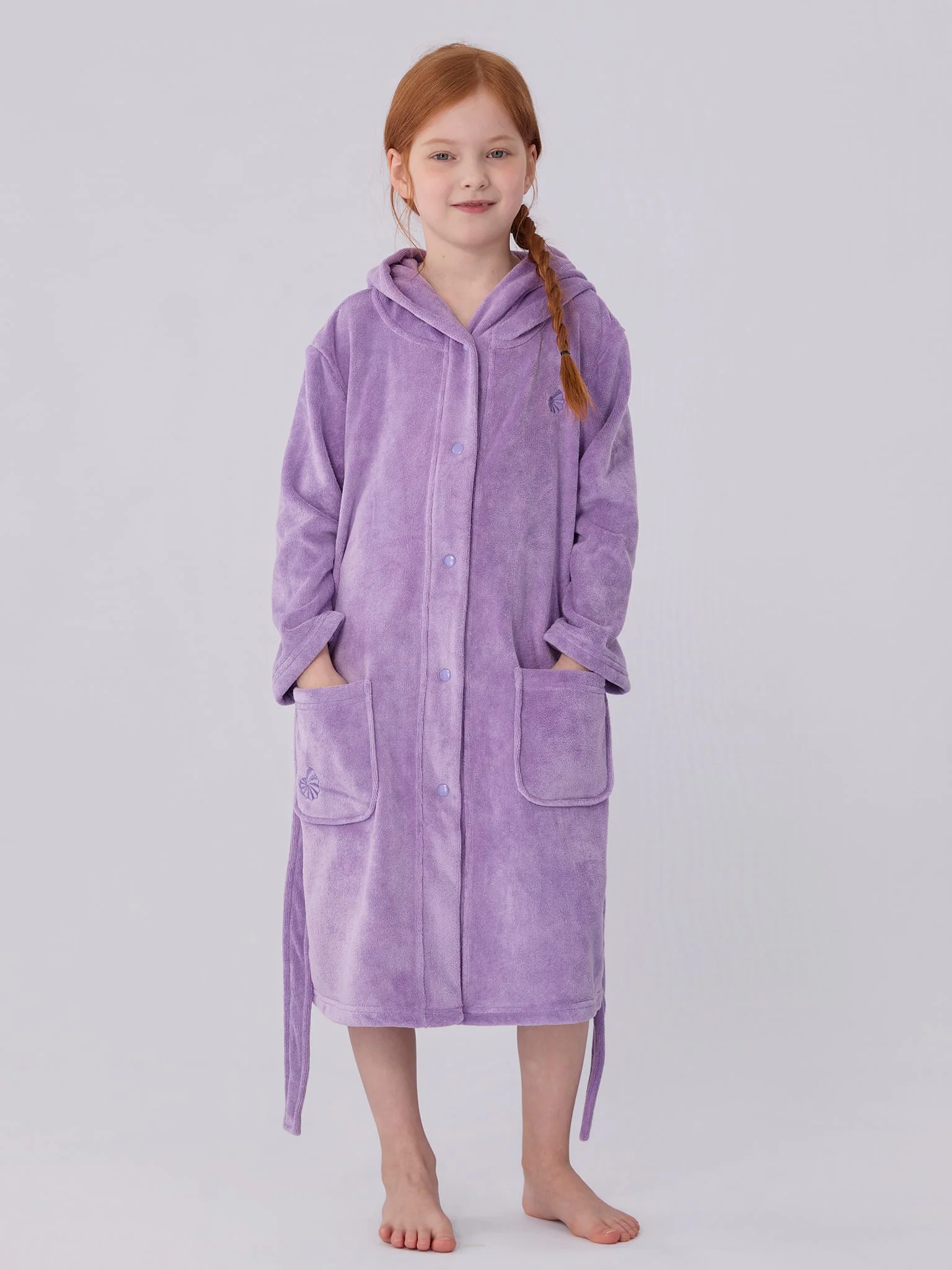 bathrobe kids lavender