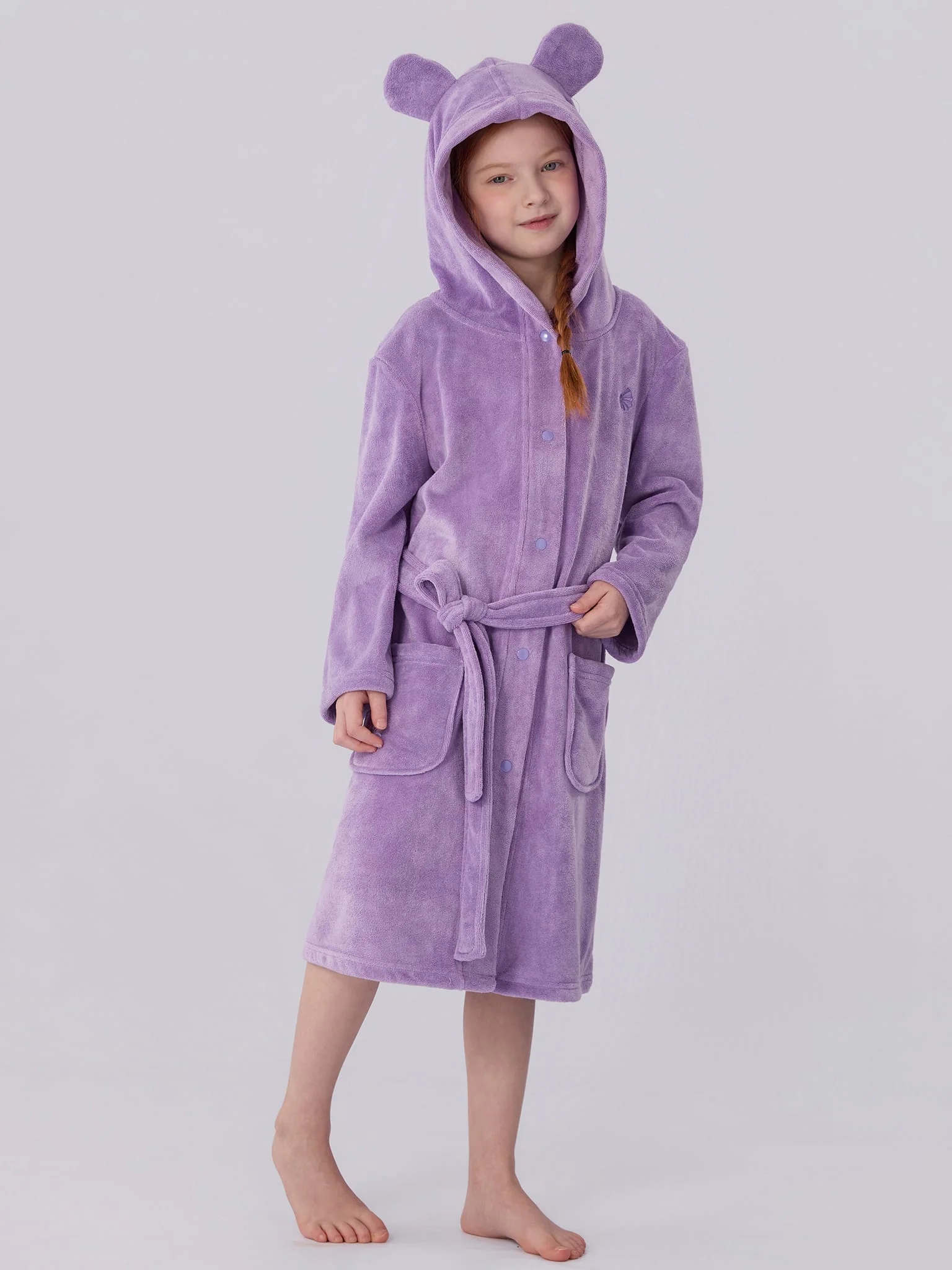Bathrobe for kids-Lavender 1 Bathrobe kids Purple Lavender