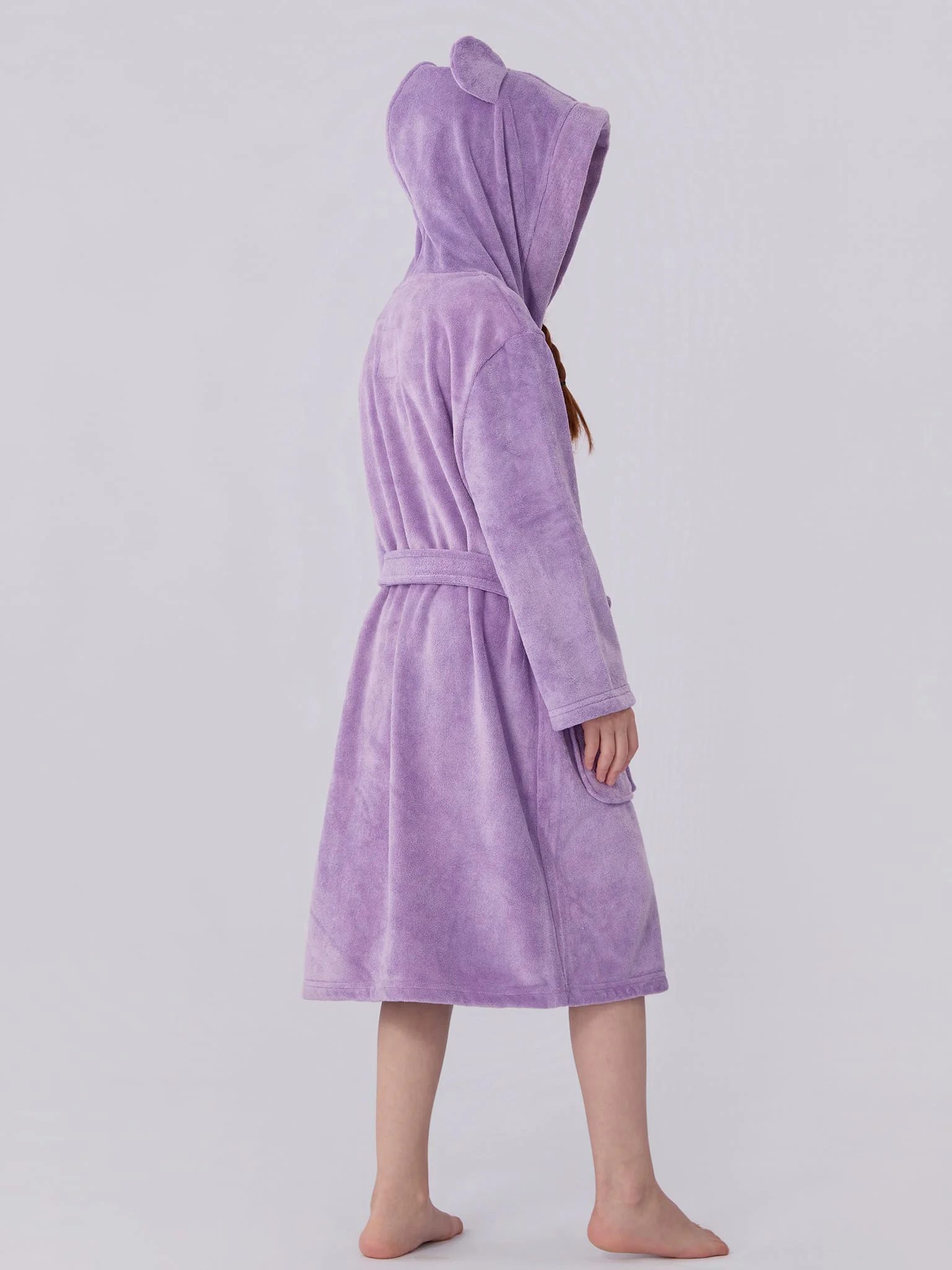 Bathrobe for kids-Lavender 4 bathrobe kids lavender