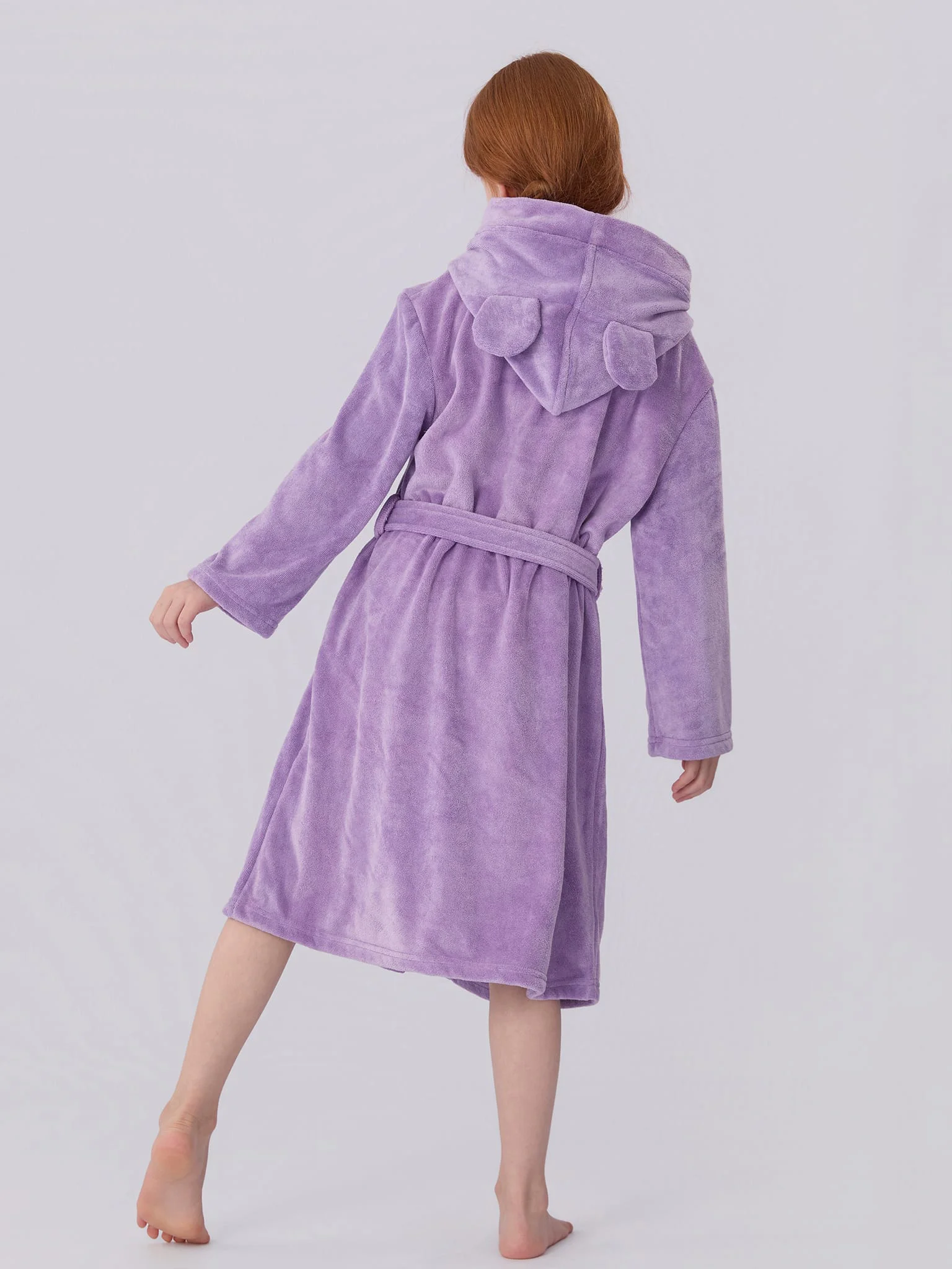 bathrobe kids lavender