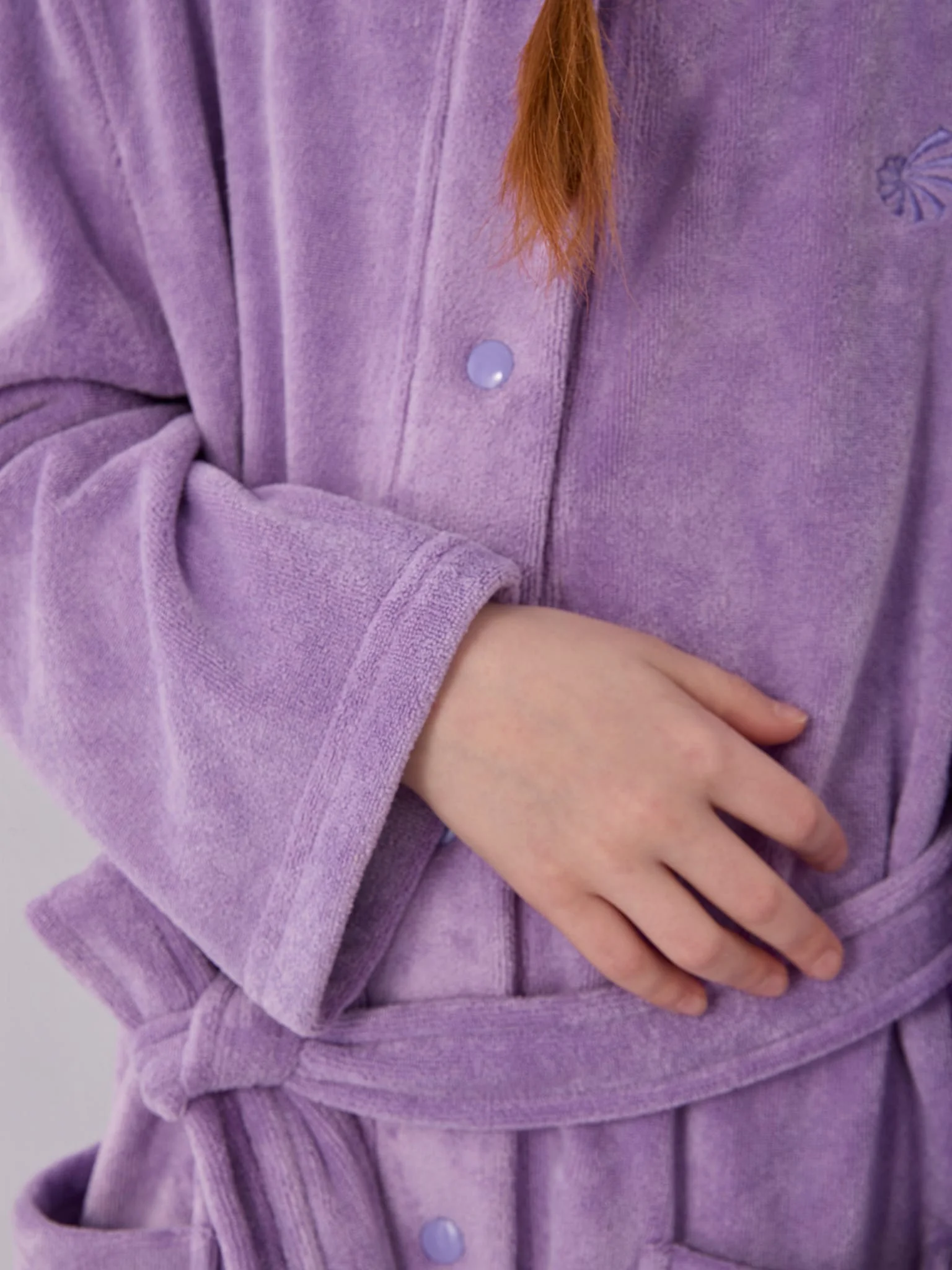 bathrobe kids lavender