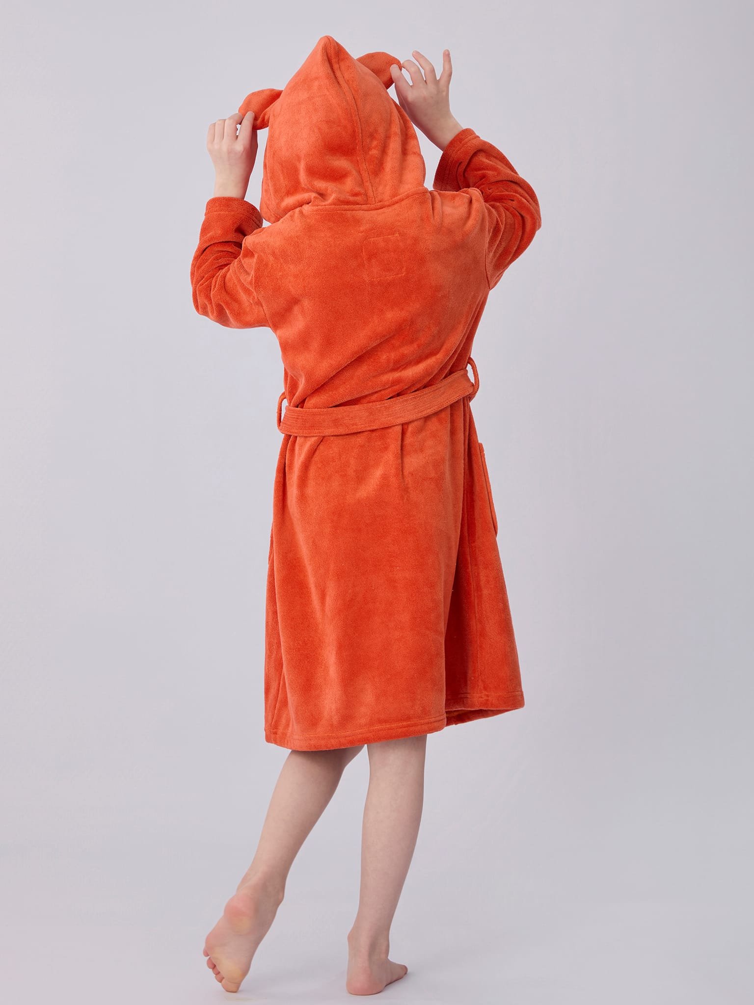 Bathrobe for kids-Vermilion 5 Bathrobe for kids-Vermilion - Image 5