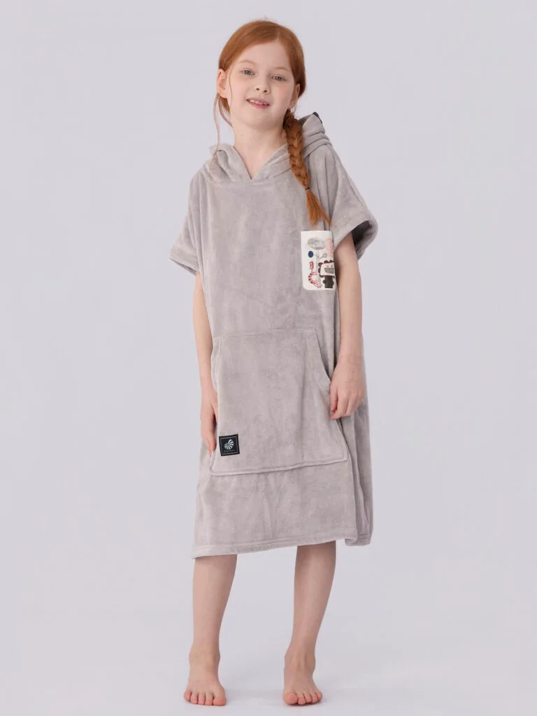 Hooded Towel Ash Grey