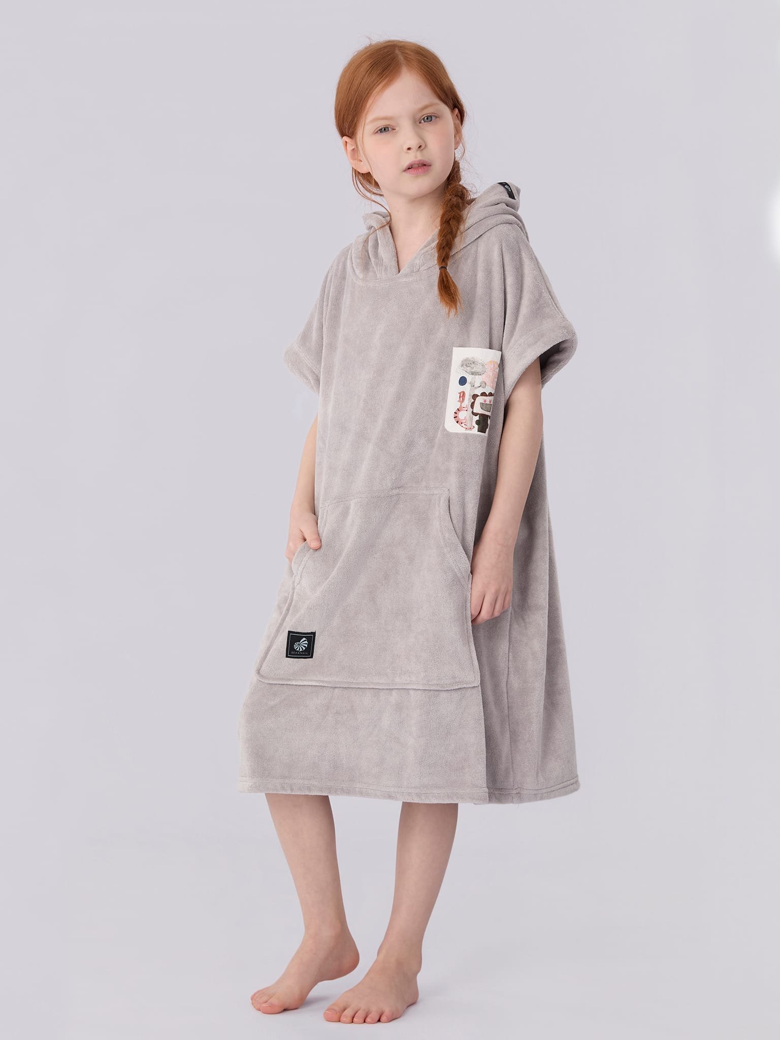 Hooded Towel-Ash Grey 3 Hooded Towel-Ash Grey - Image 3