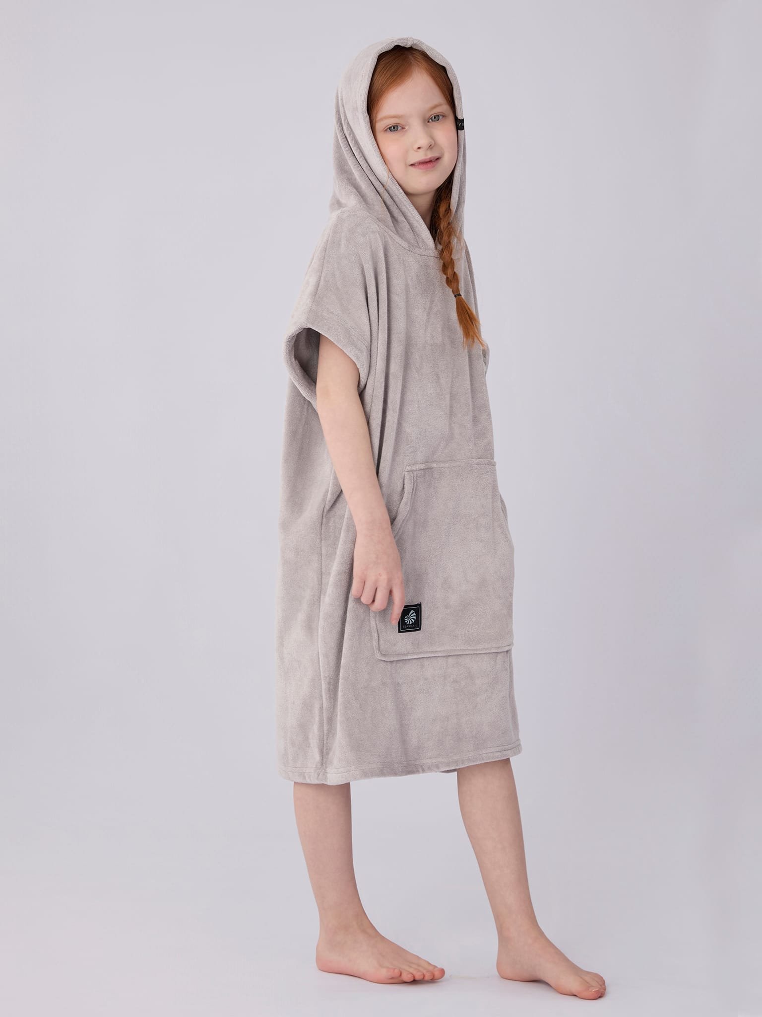 Hooded Towel-Ash Grey 4 Hooded Towel-Ash Grey - Image 4