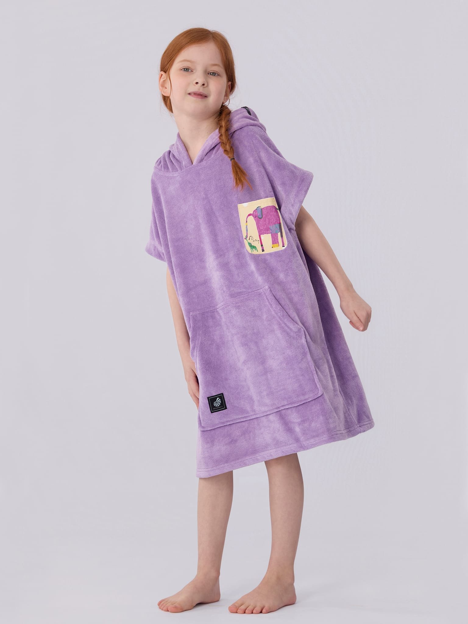 Hooded Towel-Lavender 2 Hooded Towel-Lavender - Image 2