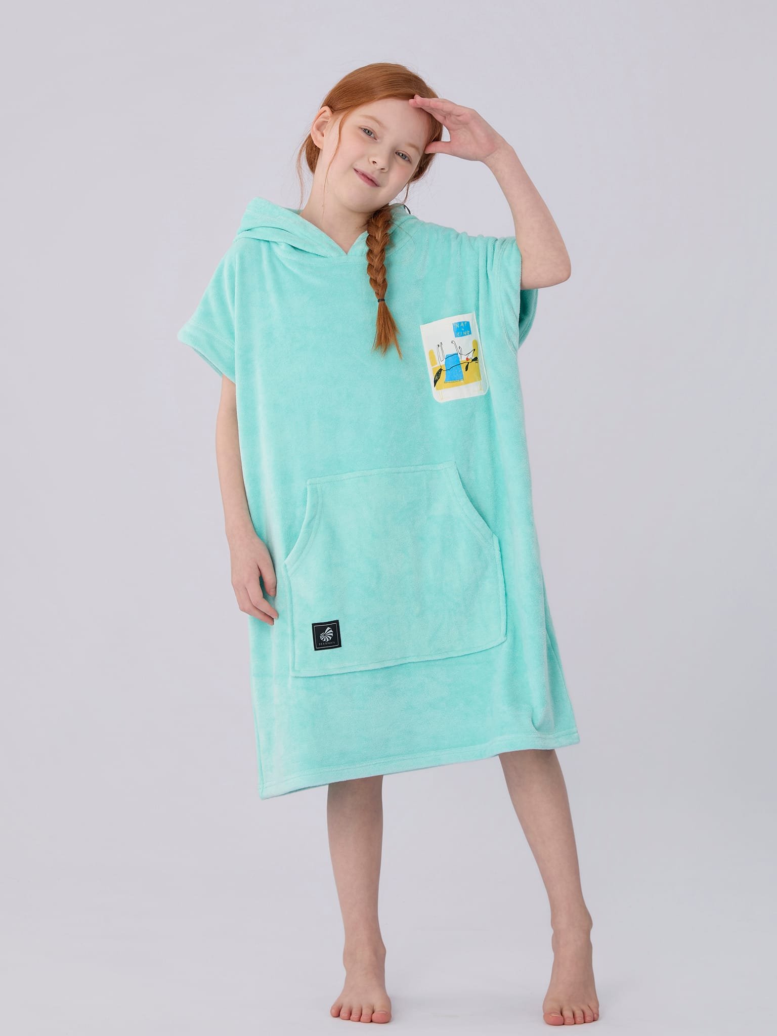 Hooded Towel-Seafoam Green 2 Hooded Towel-Seafoam Green - Image 2