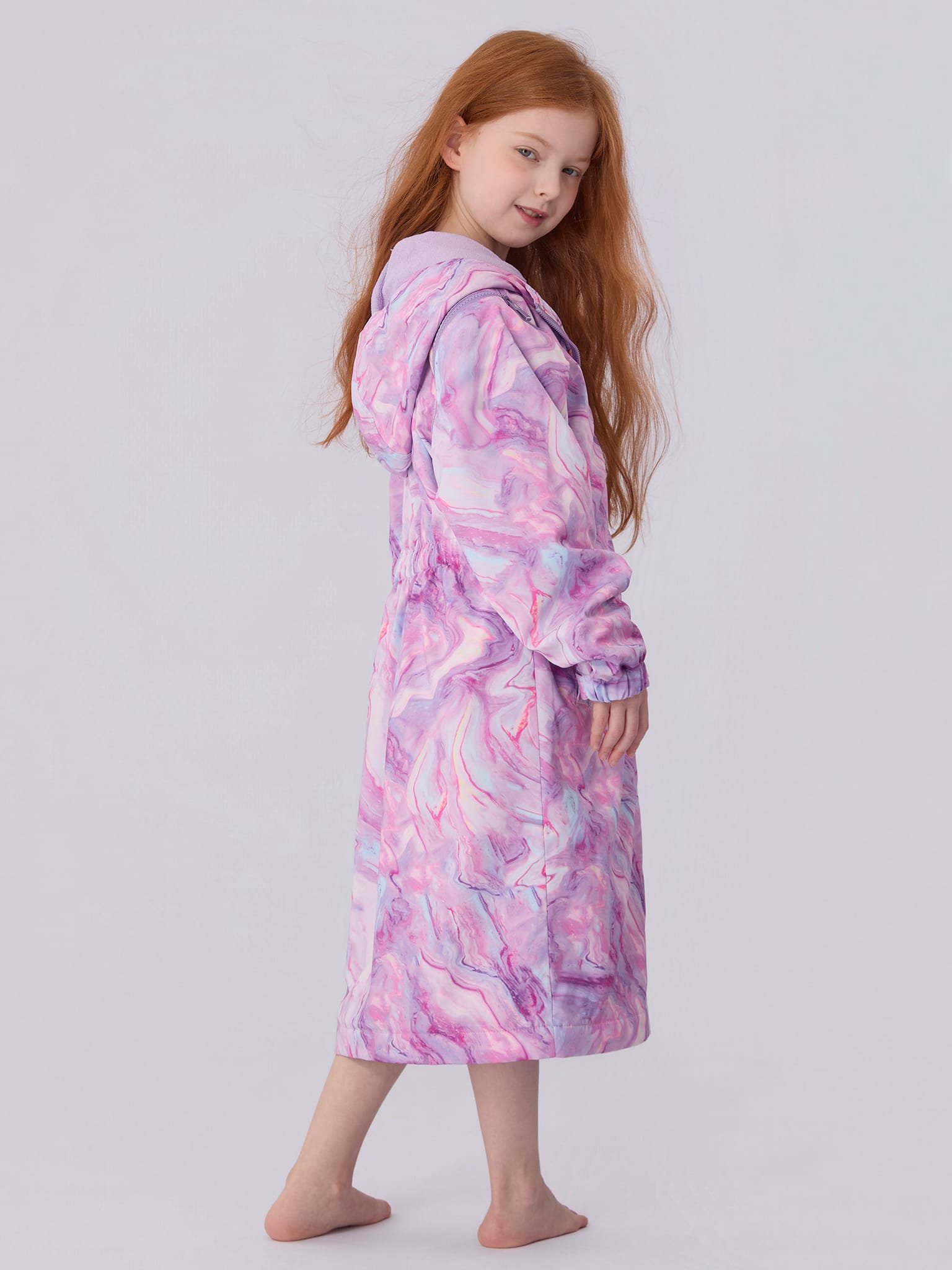 Swim Parka for Kids- Pinkish purple 5 Swim Parka for Kids- Pinkish purple - Image 5