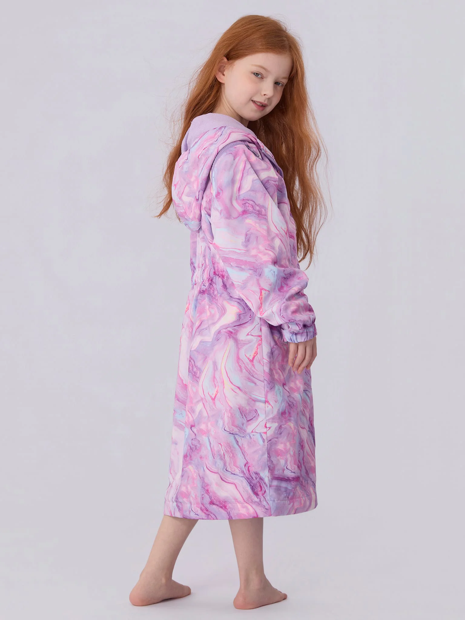 Swim Parka for Kids- Pinkish purple 5 swim parka for kid SeaSnail purple