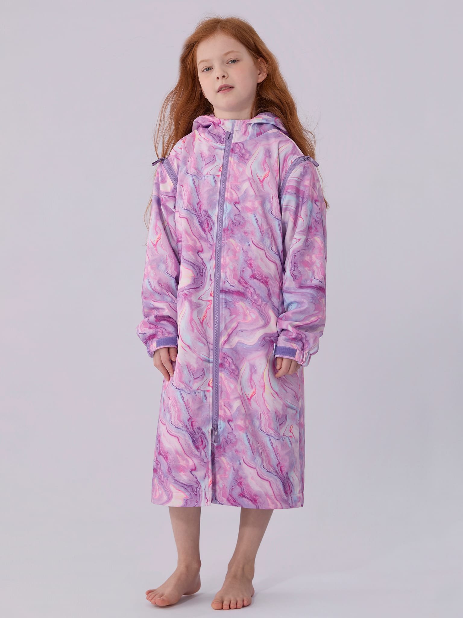 Swim Parka for Kids- Pinkish purple 7 Swim Parka for Kids- Pinkish purple - Image 7