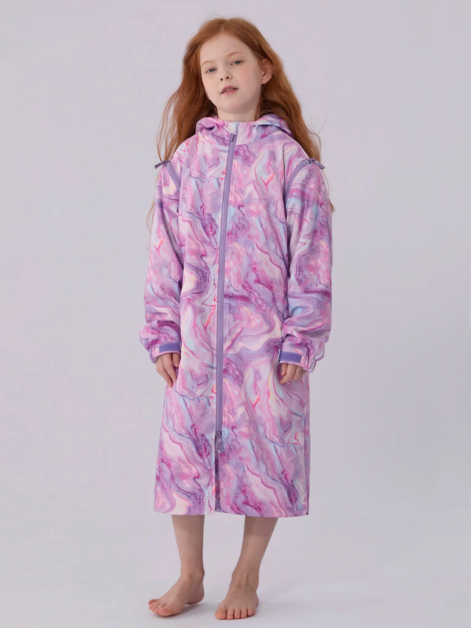 Swim Parka for Kids- Pinkish purple 6 swim parka for kid SeaSnail purple
