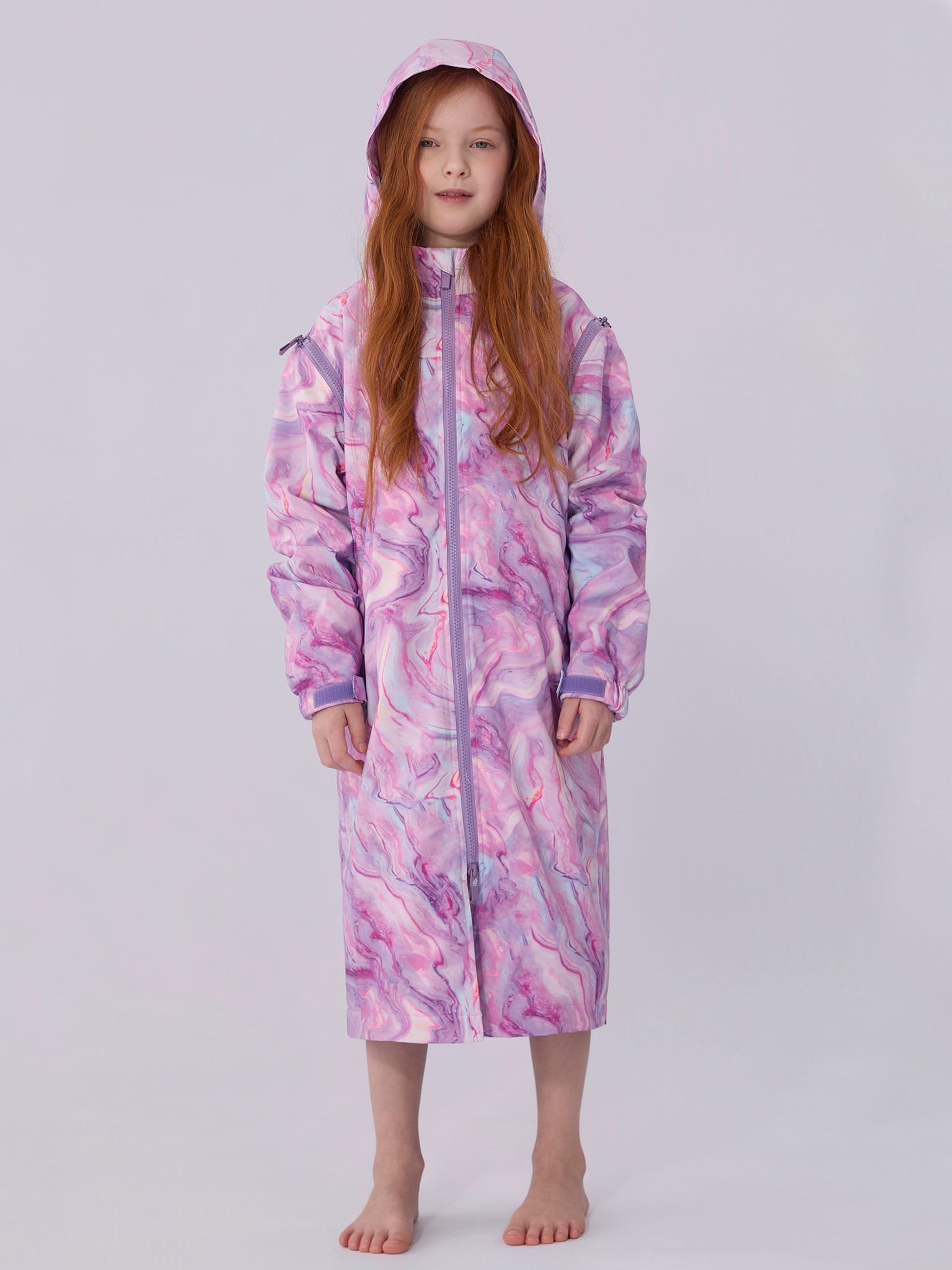 Swim Parka for Kids- Pinkish purple 8 Swim Parka for Kids- Pinkish purple - Image 8
