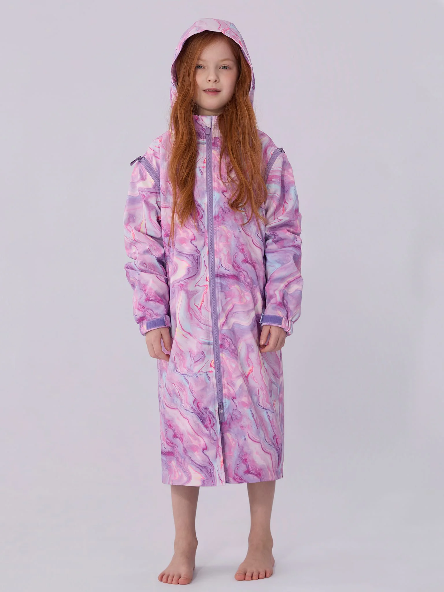 Swim Parka for Kids- Pinkish purple 7 swim parka for kid SeaSnail purple