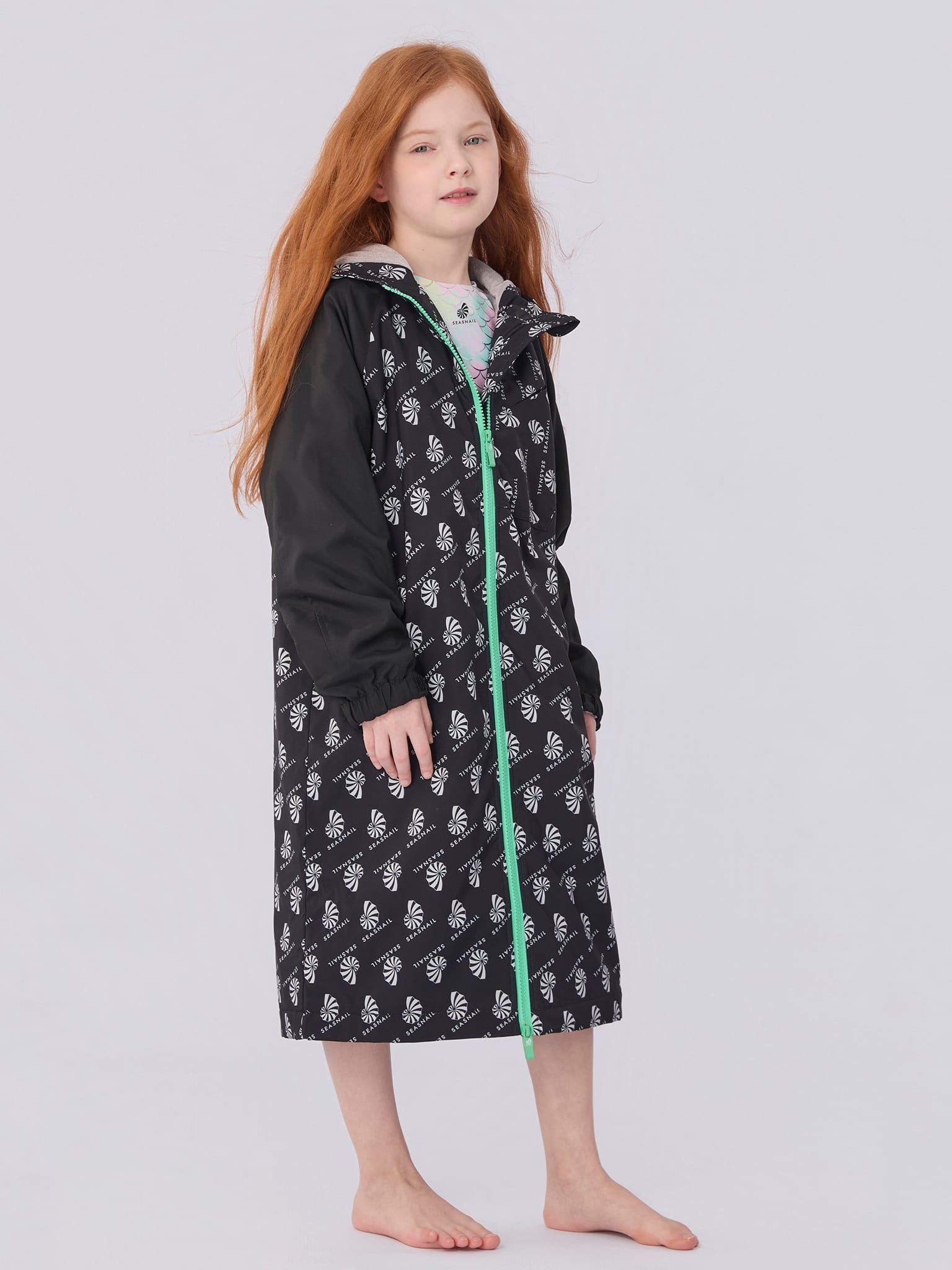 Swim Parka for Kids- Logo Pattern 2 Swim Parka for Kids- Logo Pattern - Image 2