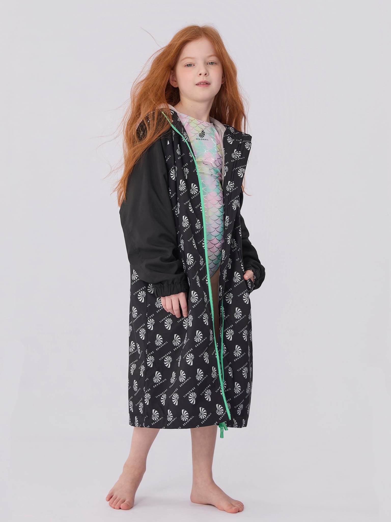 Swim Parka for Kids- Logo Pattern 5 Swim Parka for Kids- Logo Pattern - Image 5