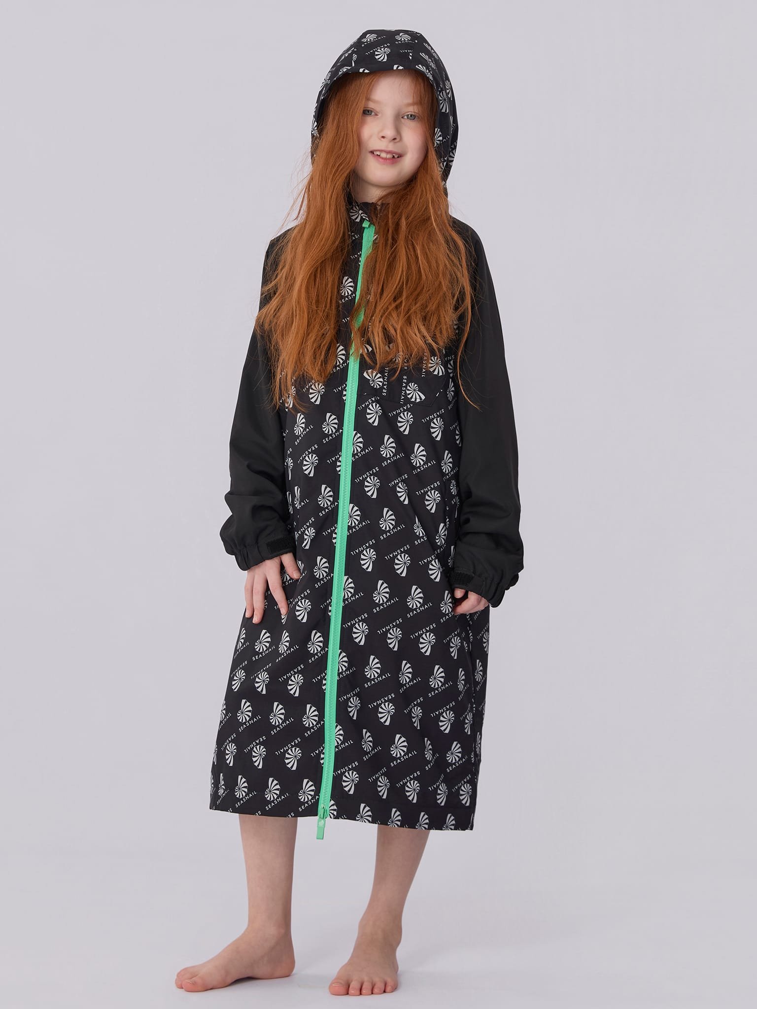 Swim Parka for Kids- Logo Pattern 6 Swim Parka for Kids- Logo Pattern - Image 6
