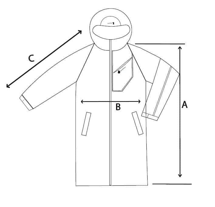 Swim parka kids size chart