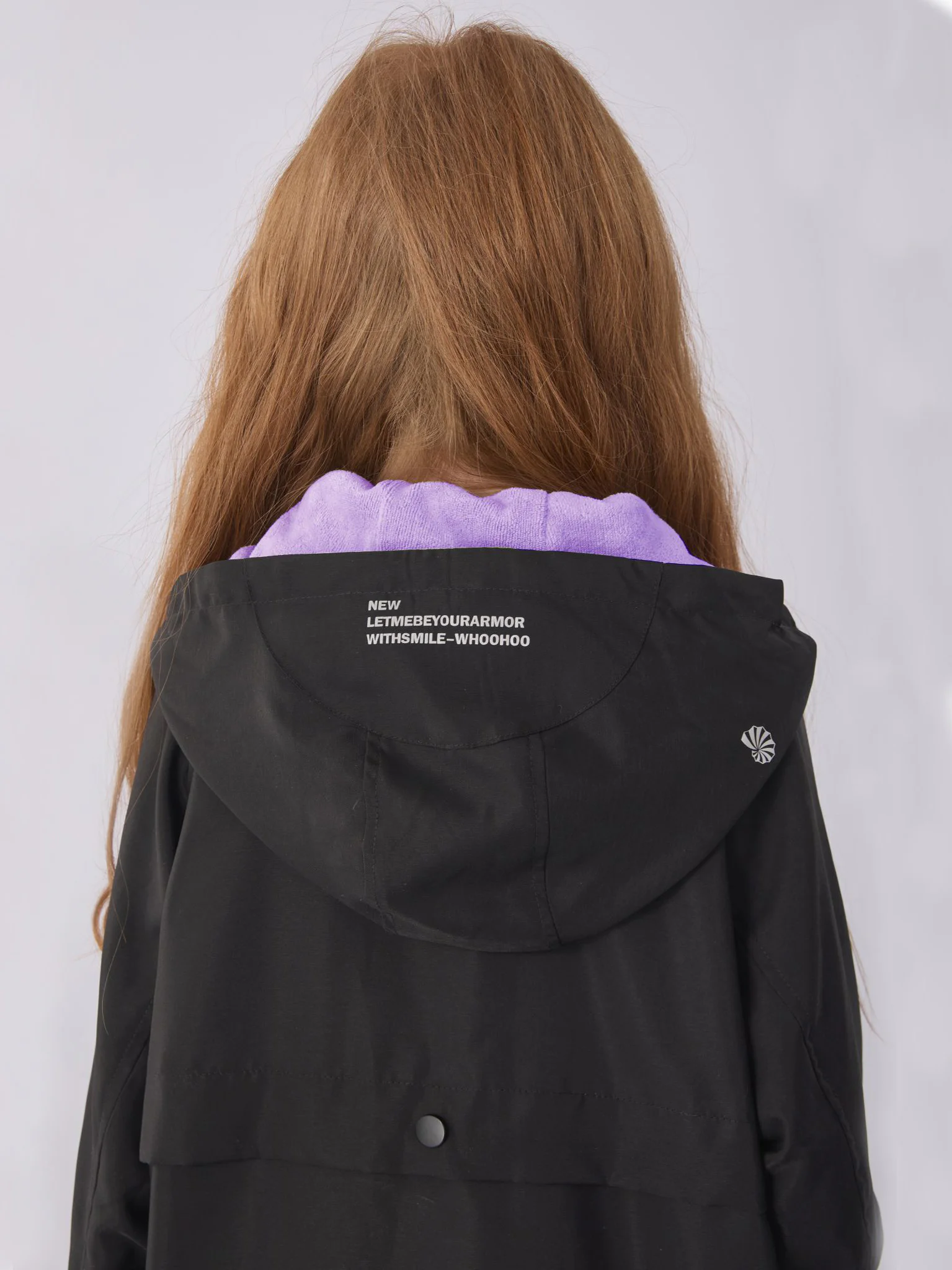 Swim Parka for Kids- Black Purple 4 swim prak kids black purple