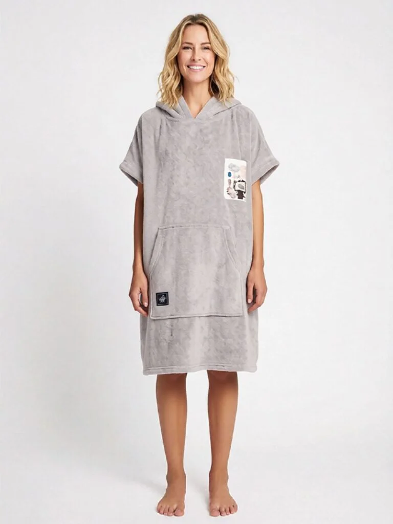 Home 17 Hooded Towel for Adult -Ash Grey