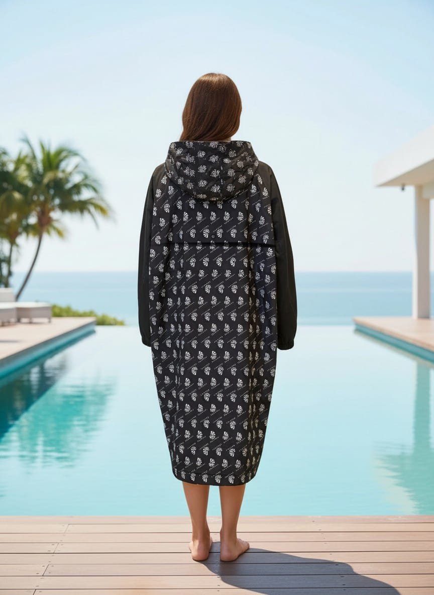 Swim Parka for Adults- Logo pattern 2 swim parka adult logo pattern