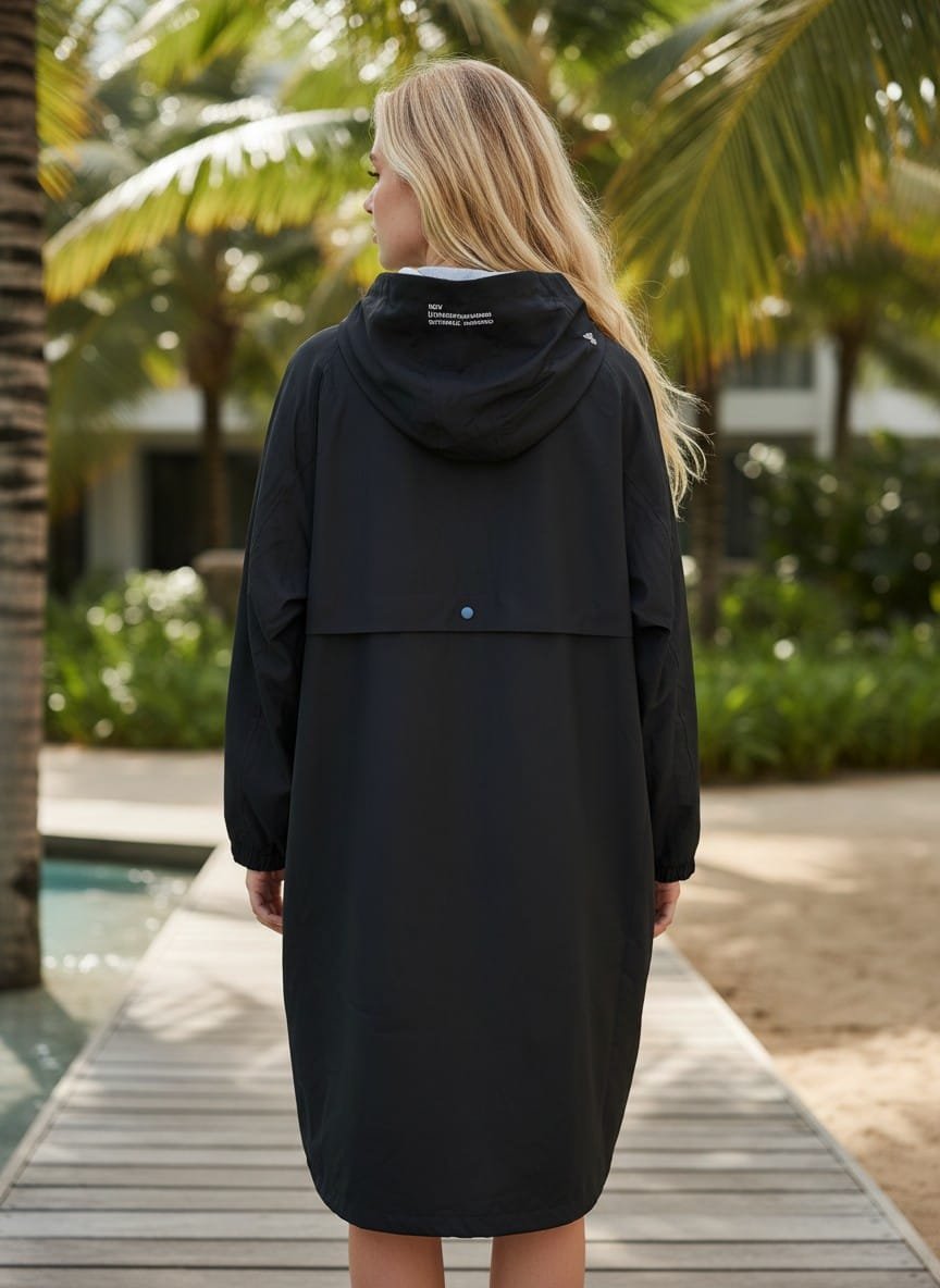 Swim Parka for Adults- Black 2 swim parka adult black